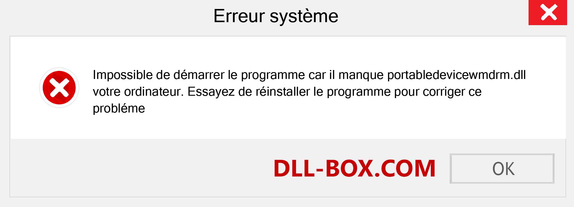 Le fichier portabledevicewmdrm.dll est manquant ?. Télécharger pour Windows 7, 8, 10 - Correction de l'erreur manquante portabledevicewmdrm dll sur Windows, photos, images