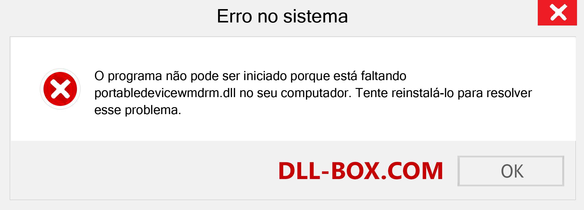 Arquivo portabledevicewmdrm.dll ausente ?. Download para Windows 7, 8, 10 - Correção de erro ausente portabledevicewmdrm dll no Windows, fotos, imagens